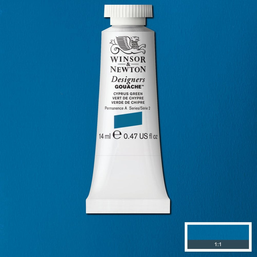 Winsor Newton Designer Gouache Cyprus Green 14 ML S2 | Reliance Fine Art |Gouache PaintsWinsor & Newton Designer Gouache