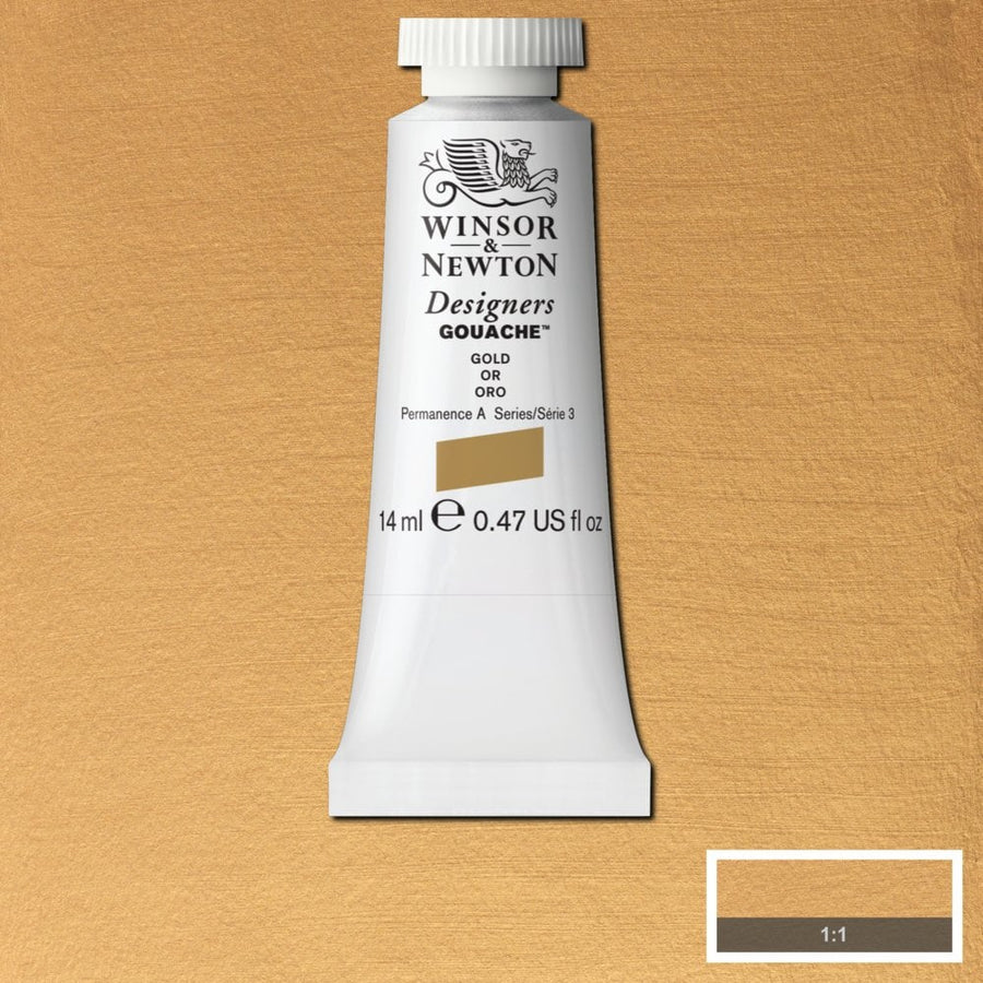 Winsor Newton Designer Gouache Gold 14 ML S3 | Reliance Fine Art |Gouache PaintsWinsor & Newton Designer Gouache