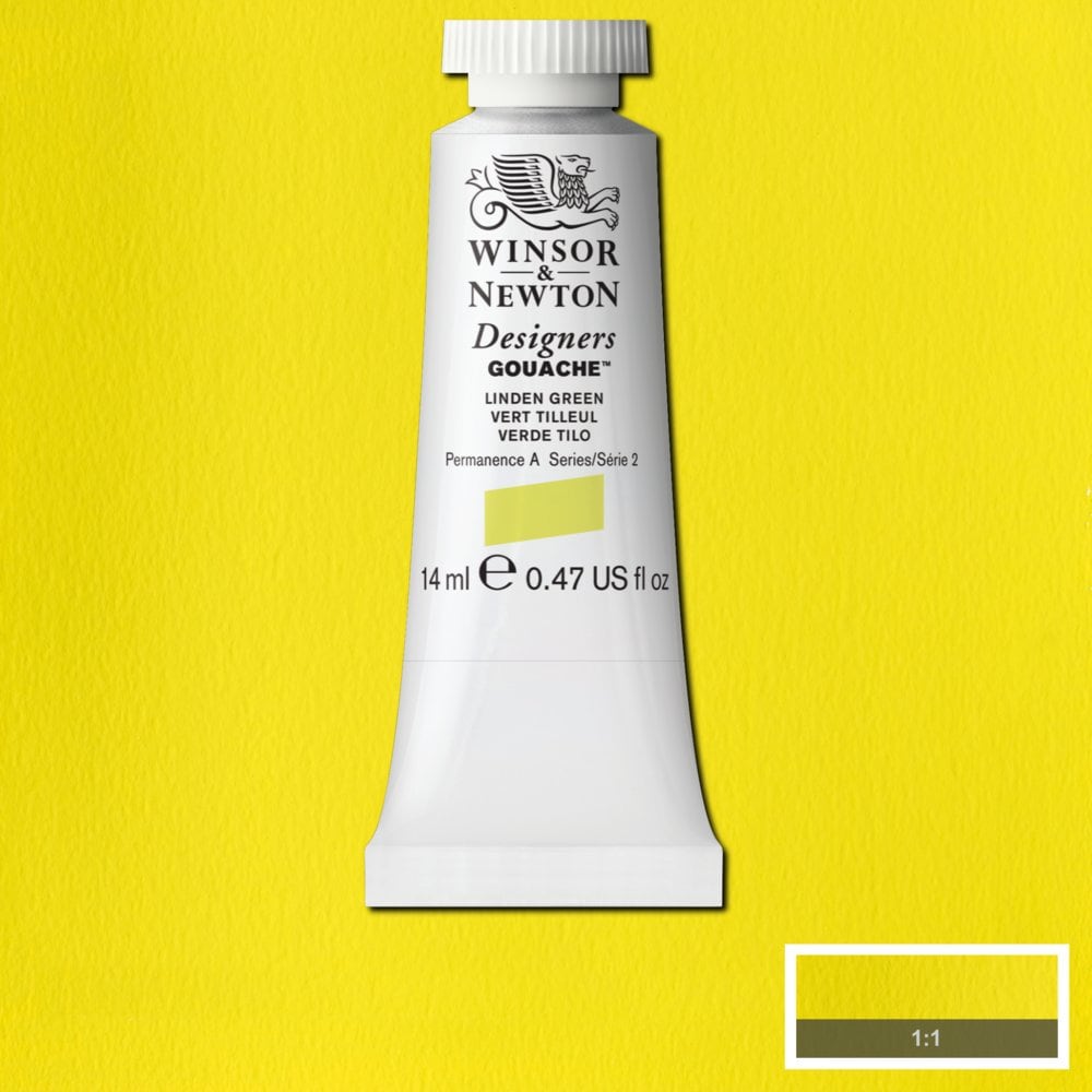 Winsor Newton Designer Gouache Linden Green 14 ML S2 | Reliance Fine Art |Gouache PaintsWinsor & Newton Designer Gouache