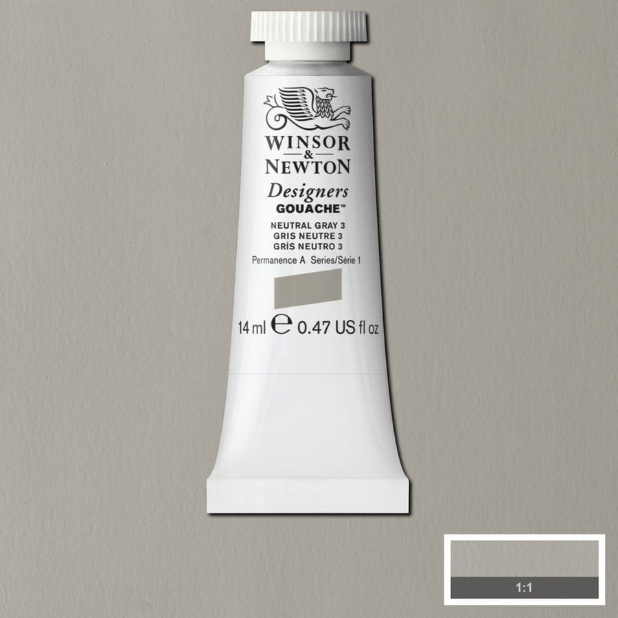 Winsor Newton Designer Gouache Neutral Grey 14 ML S1 | Reliance Fine Art |Gouache PaintsWinsor & Newton Designer Gouache