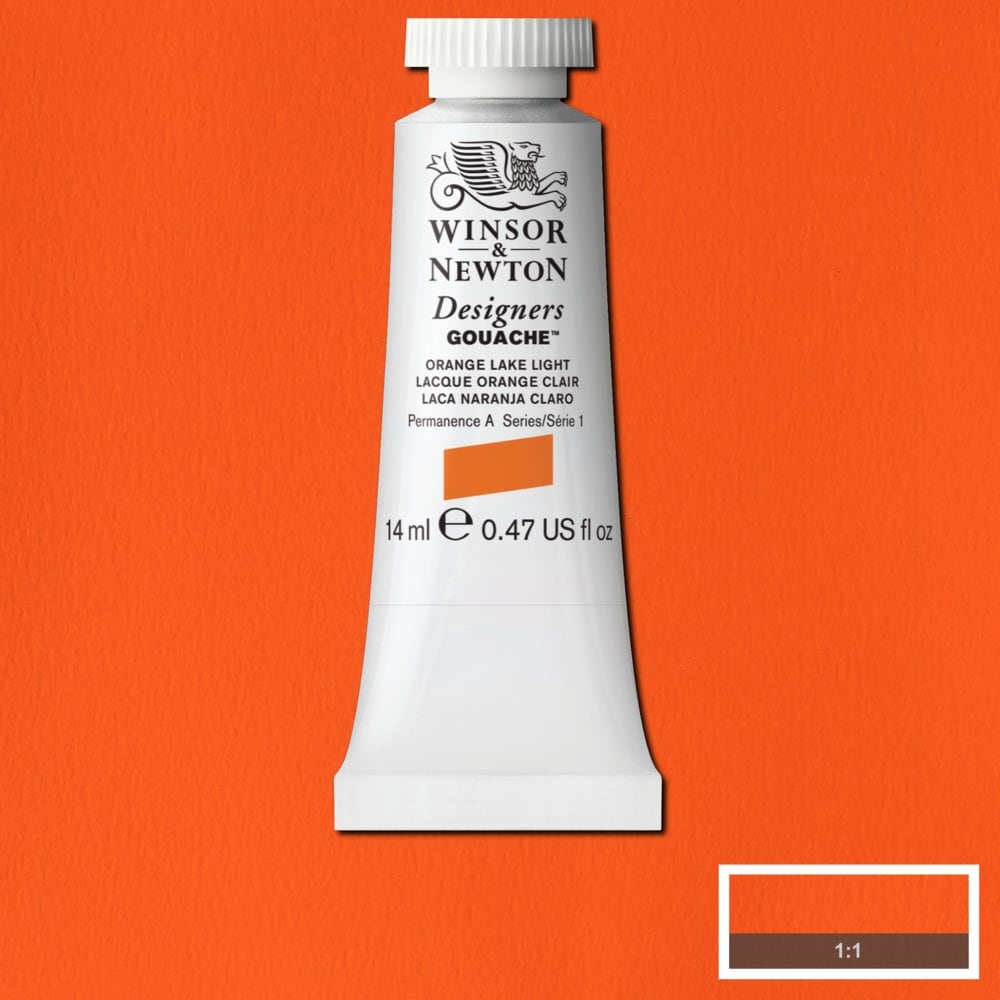 Winsor Newton Designer Gouache Orange Lake Light 14 ML S1 | Reliance Fine Art |Gouache PaintsWinsor & Newton Designer Gouache