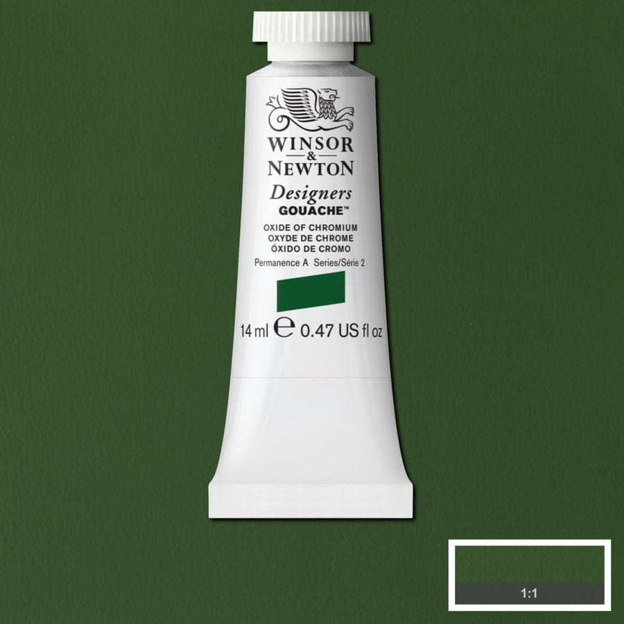 Winsor Newton Designer Gouache Oxide of Chromium 14 ML S2 | Reliance Fine Art |Gouache PaintsWinsor & Newton Designer Gouache