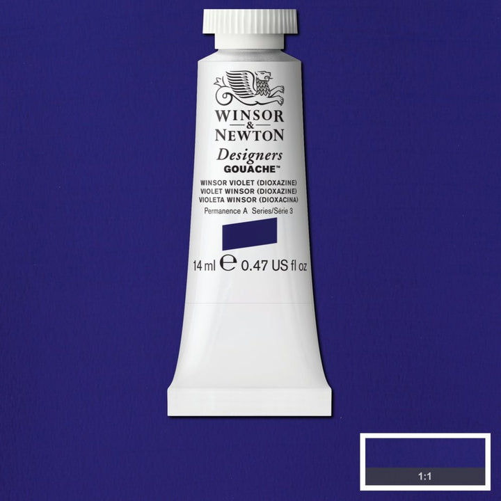 Winsor Newton Designer Gouache Winsor Violet (Dioxazine) 14 ML S3 | Reliance Fine Art |Gouache PaintsWinsor & Newton Designer Gouache