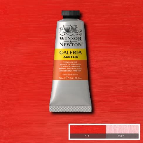 Winsor & Newton Galeria Acrylic 60ML Vermilion Hue | Reliance Fine Art |Acrylic PaintsWinsor Newton Galeria Acrylic Paint