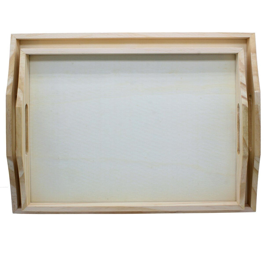 Wooden Decoupage Tray Square Set of 2pcs (WTSD1194) | Reliance Fine Art |Moulds & Surfaces for Resin and Fluid ArtResin and Fluid Art